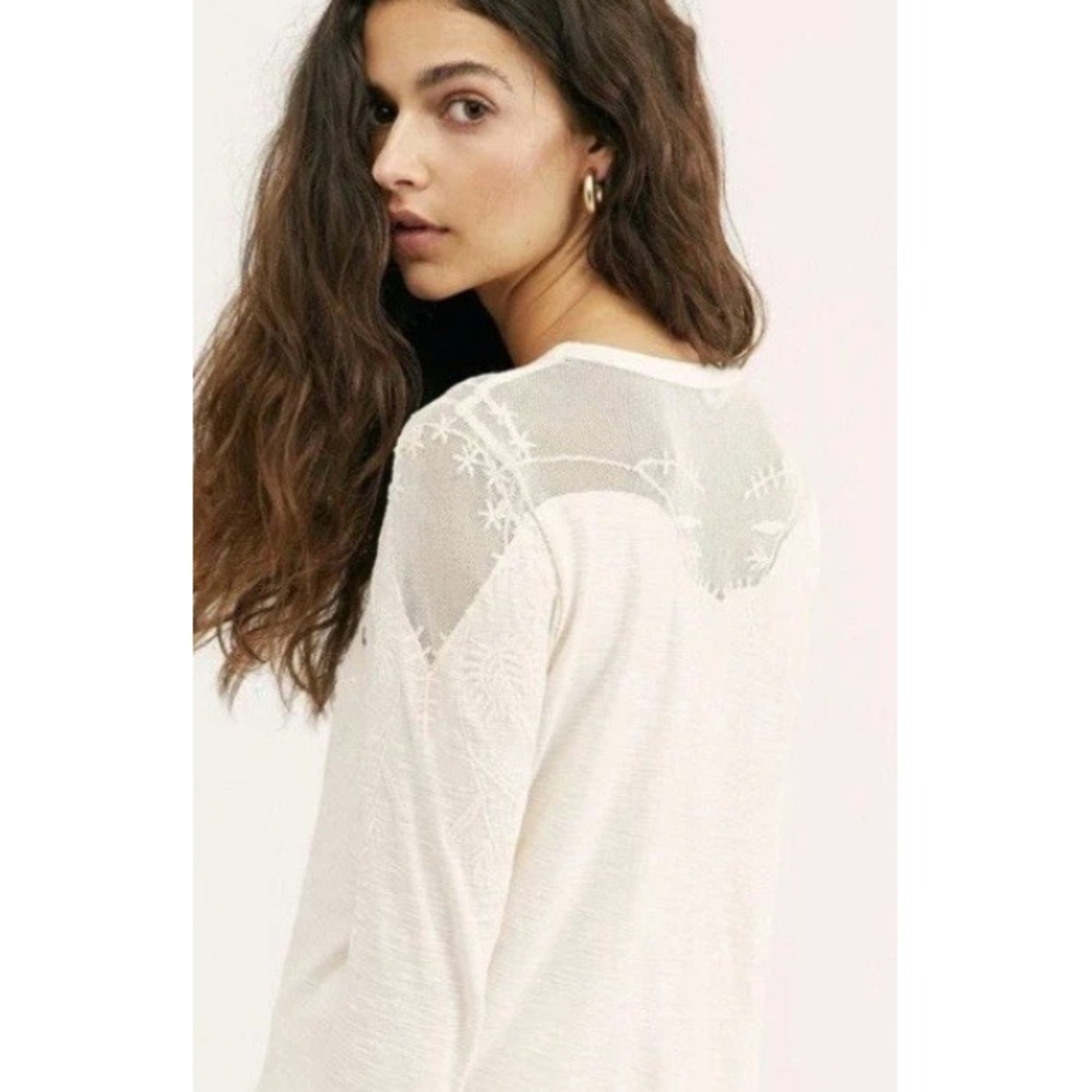 NWT Free People Micha Long Sleeve Cottagecore Boho Whimsical Shirt Pink Small - Picture 7 of 8